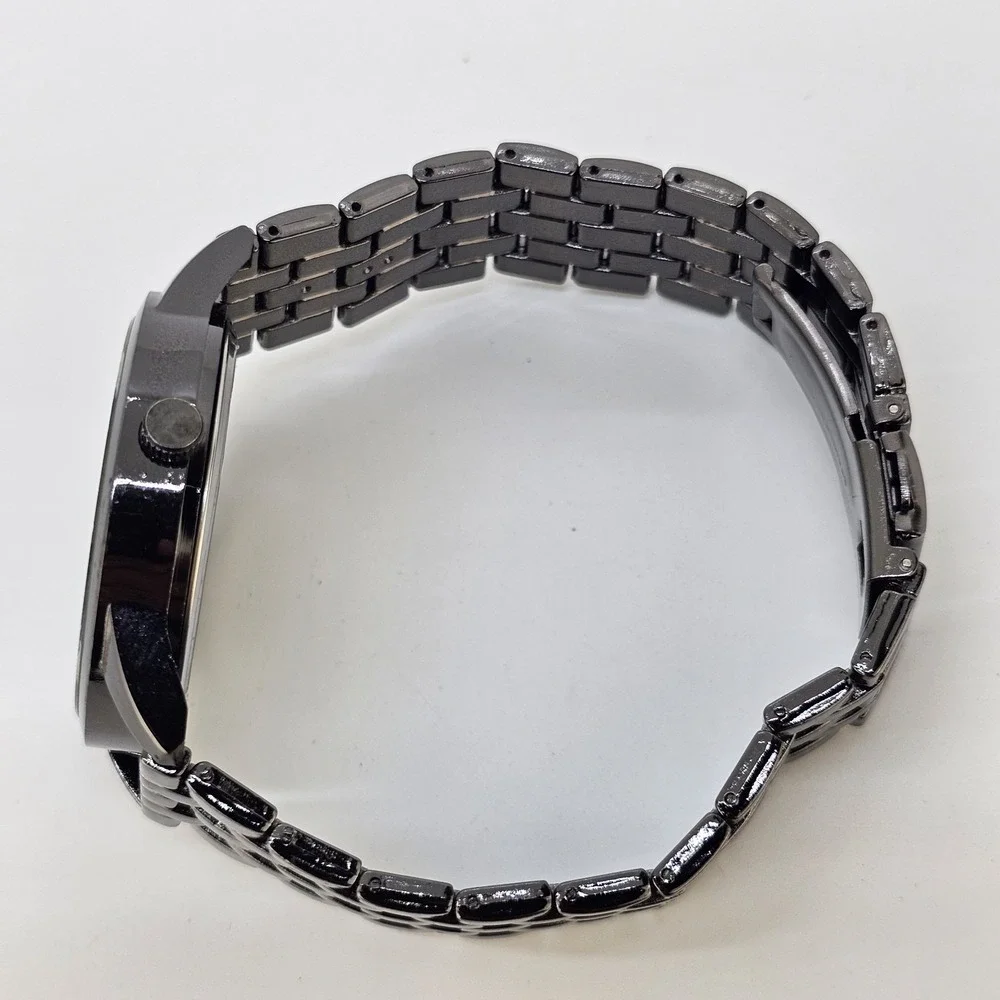 Men's Analog Watch 42MM Black Dial Black Bracelet Band 8